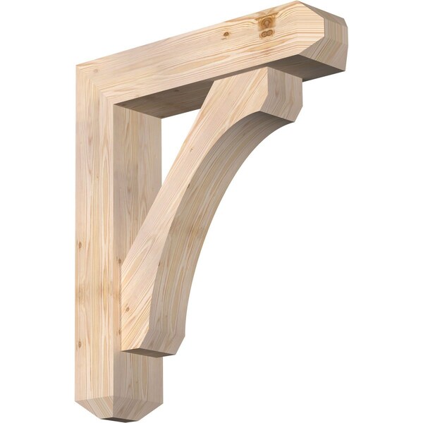 Ekena Millwork Legacy Craftsman Smooth Bracket w/ Offset Brace, Douglas Fir, 7 1/2"W x 32"D x 38"H BKT0806X32X38LEC04SDF - main